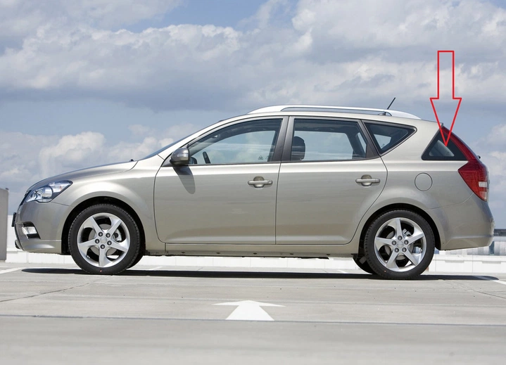 KIA CEED 5D LHD УН 2006-, стекло левое, зеленое, кузовное