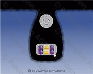 BMW 3 SERIES E46 COMPACT 2001-2005 Стекло лобовое зеленое, зеленая полоса, ДД