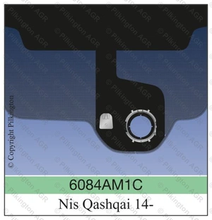 NISSAN QASHQAI P32S 2014-2018 - лобвоое стекло, датчик дождя, Vin от Saint Gobain